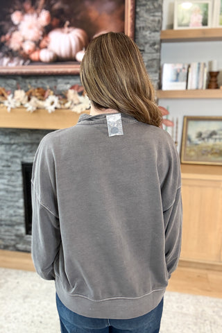 Sadie Mock Neck Henley Knit Top