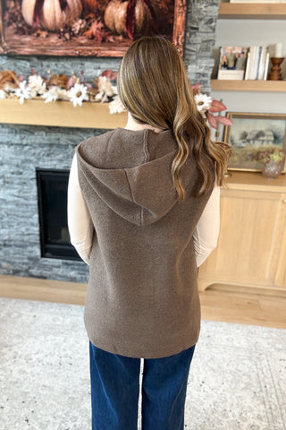 Mocha Moment Hoodie Sweater Vest
