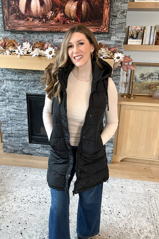 Around Town Long Puffer Vest