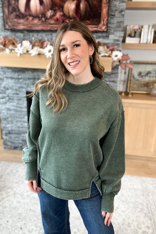 Alyce Mineral Washed Pullover Sweatshirt