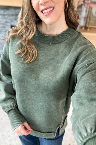 Alyce Mineral Washed Pullover Sweatshirt