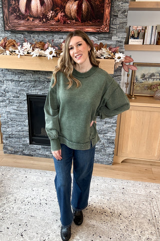 Alyce Mineral Washed Pullover Sweatshirt