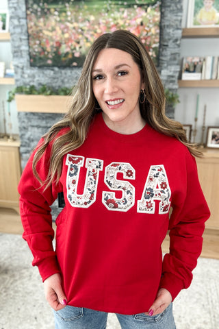 USA Stitched Pullover Sweatshirt (MADE TO ORDER)