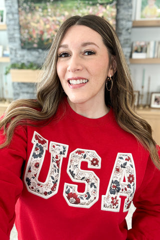 USA Stitched Pullover Sweatshirt (MADE TO ORDER)