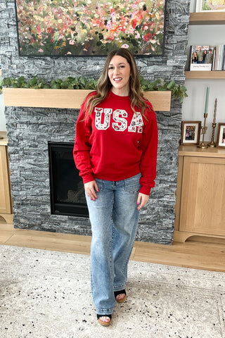 USA Stitched Pullover Sweatshirt (MADE TO ORDER)