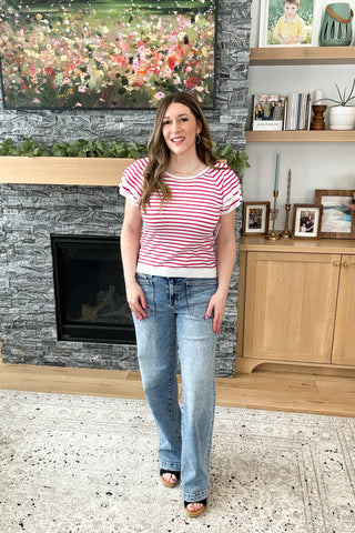 Grayce Ruffle Sleeve Knit Top