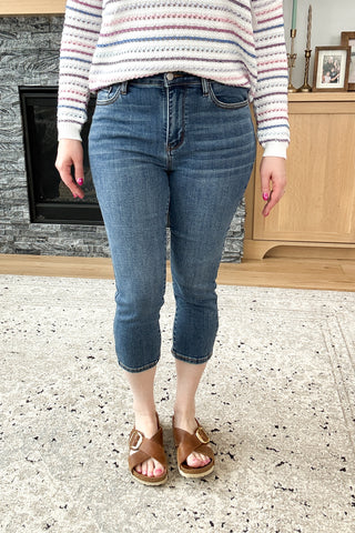 Alyson Mid Rise Capri Judy Blue Jeans