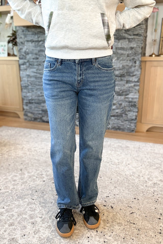 Lydiah Mid Rise Ankle Straight Mica Jeans