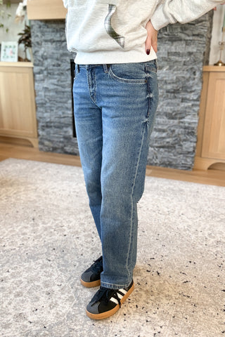 Lydiah Mid Rise Ankle Straight Mica Jeans