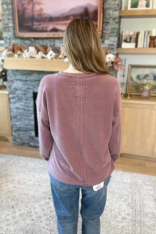 Lucille Henley Washed Knit Top
