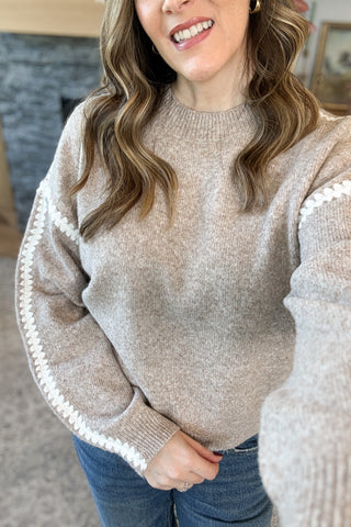 Paloma Whipstitch Trim Sweater