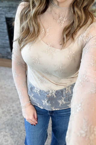 Nova Long Sleeve Lace Layering Top
