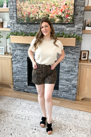 Maisie Animal Print Rigid Magic Judy Blue Shorts