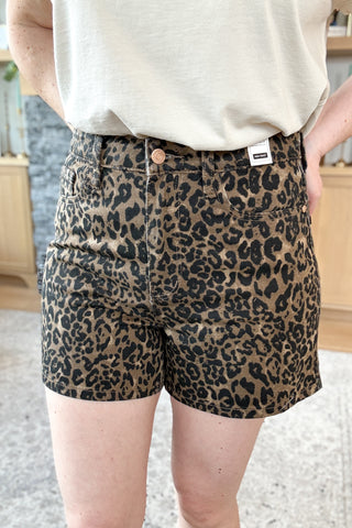Maisie Animal Print Rigid Magic Judy Blue Shorts