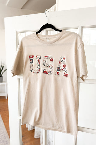 USA Stitched Graphic Tee (MADE TO ORDER)