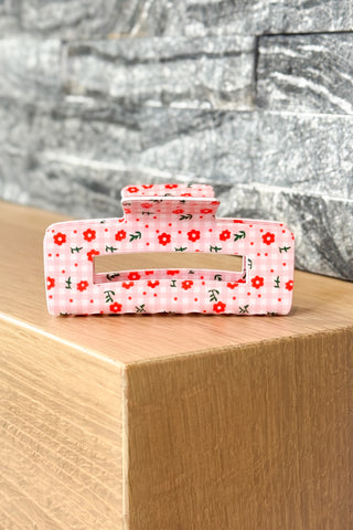 Floral Daisy Rose Petal Hair Claw Clip