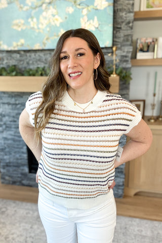 Ashleigh Striped Sweater Knit Top