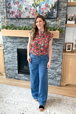 Bridgete High Rise Wide Leg Mica Jeans