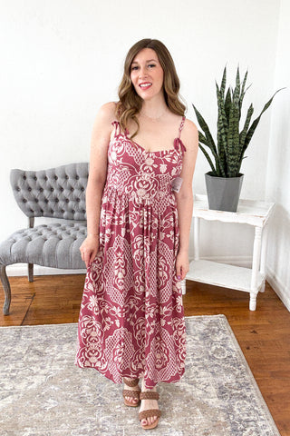 Ellie Sweetheart Bow Detail Midi Dress FINAL SALE