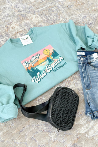 Greetings from West Branch Pullover Sweatshirt