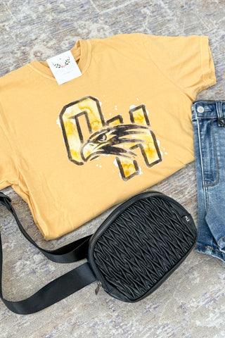Watercolor Falcon Graphic Tee - Full Logo