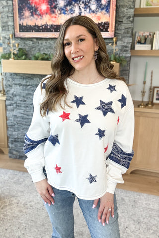 All-Star Paisley Patch Terry Top