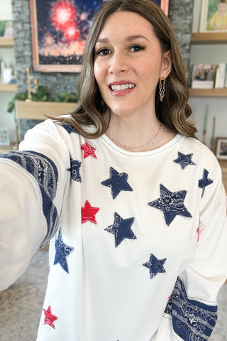 All-Star Paisley Patch Terry Top