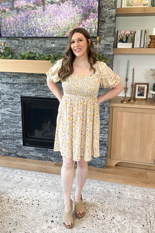 Iriss Smocked Mini Dress