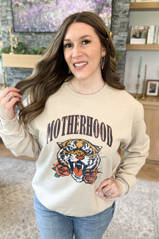 Motherhood Tiger Pullover Sweatshirt