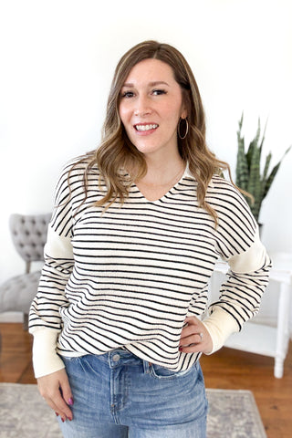 Chandler Striped Collared Top