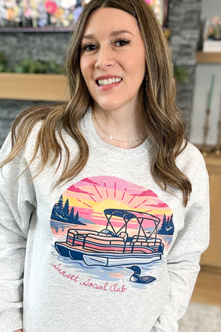 Sunset Social Club Pullover Sweatshirt