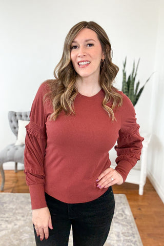 Agatha Smocked Sleeve Top FINAL SALE