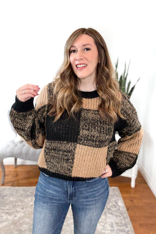 Noah Plaid Knit Sweater FINAL SALE