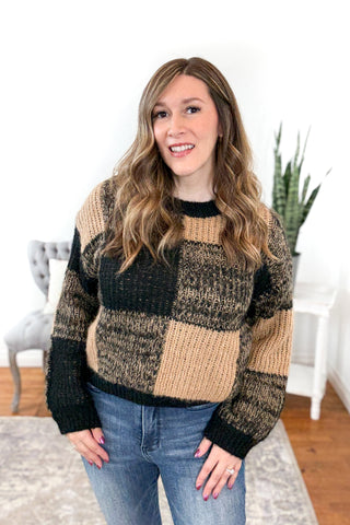 Noah Plaid Knit Sweater FINAL SALE