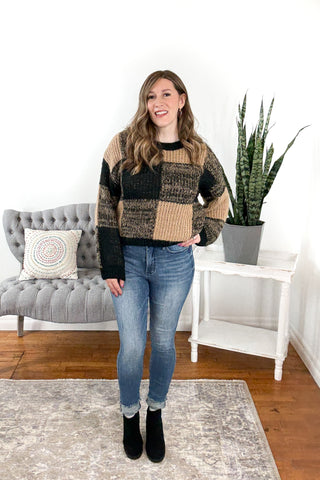 Noah Plaid Knit Sweater FINAL SALE