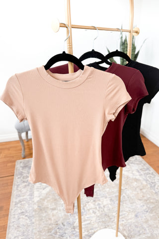 Chantall Crew Neck Bodysuit Top