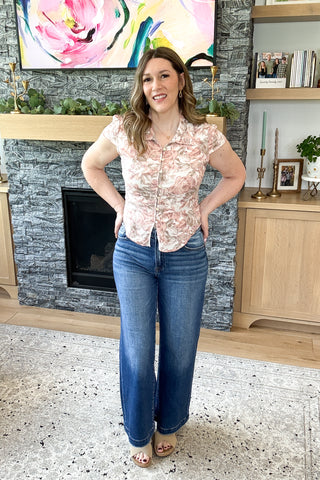Stacey Floral Button Down Top