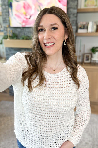 Rylie Open Crochet Knit Sweater