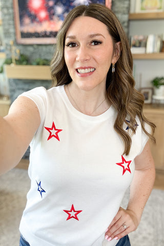 Liberty Embroidered Star Top