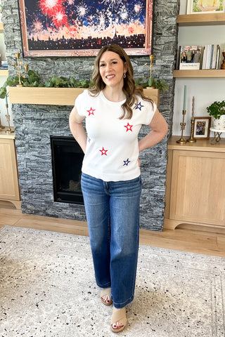 Liberty Embroidered Star Top