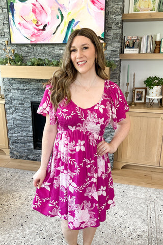 Rachael Smocked Flutter Sleeve Mini Dress Olive Rose Boutique Rachael Smocked Flutter Sleeve Mini Dress Olive Rose Boutique