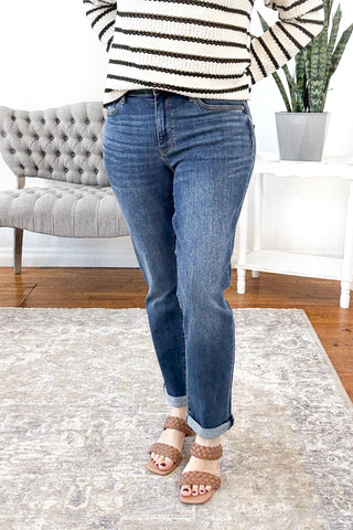 Jaimes Mid Rise Boyfriend Fit Judy Blue Jeans