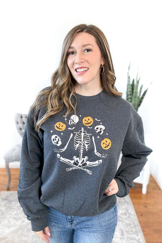 Skeleton Yoga Pullover Sweatshirt