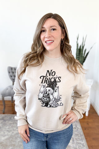 No Tricks, Just Treats Pullover Sweatshirt
