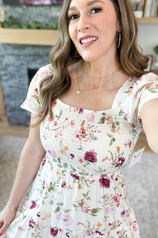 Aniah Smocked Midi Dress