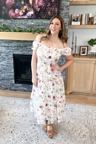 Aniah Smocked Midi Dress