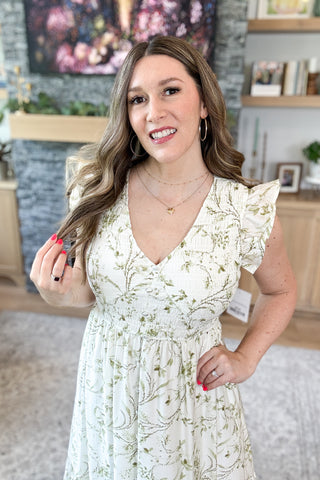 Zofia Floral Smocked Midi Dress