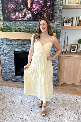 Halina Front Tie Midi Dress