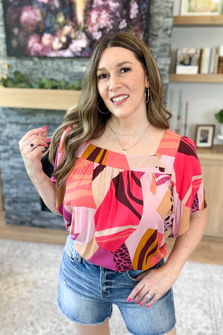 Cailee Printed Blouse Top