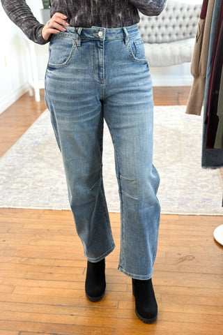 Winslett High Rise Barrel Mica Jeans